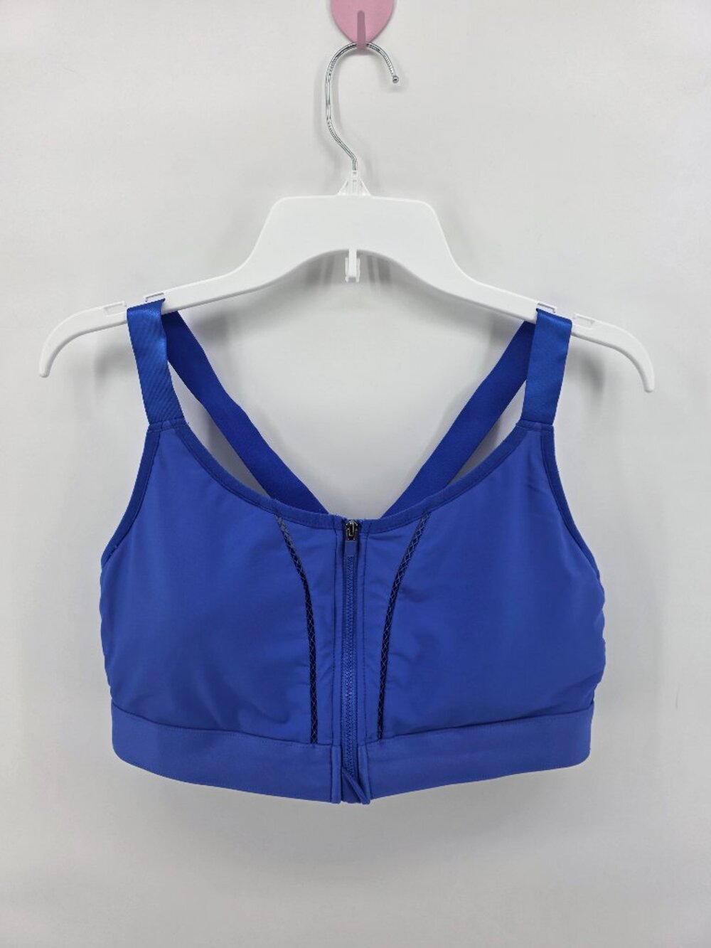 Fabletics Blare Zip Front‎ High Impact Sports Bra – Blue – Fits XL